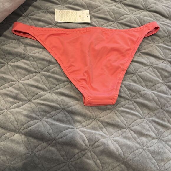 Eberjey Small Solid Piper Cayenne Bikini Bottoms - Picture 4 of 6